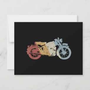 Cartes Pour Fêtes Annuelles Moto style rétro Vintage
