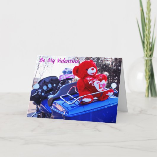 Cartes Pour Fêtes Annuelles Moto Valentine (Devant)