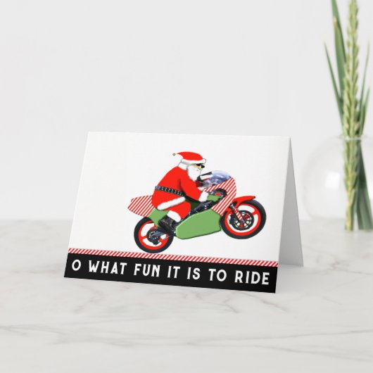 Cartes Pour Fêtes Annuelles Motocross de Noël (Devant)