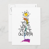 Cartes Pour Fêtes Annuelles Mots de vacances (Devant / Derrière)