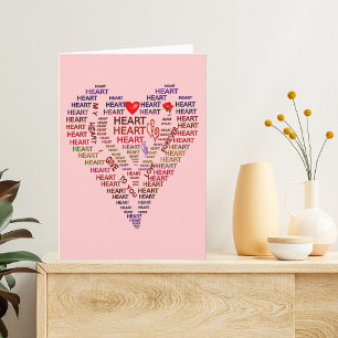 Cartes Pour Fêtes Annuelles Mots du coeur