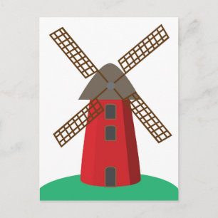 Cartes Pour Fêtes Annuelles Moulin à vent