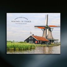 Moulin à vent de Zaanse Schans Aquarelle Patrimoin