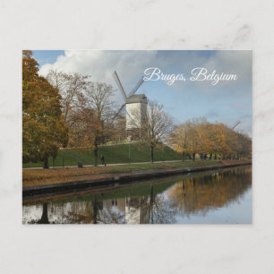 Cartes Pour Fêtes Annuelles Moulins de Bruges, reflets d'automne