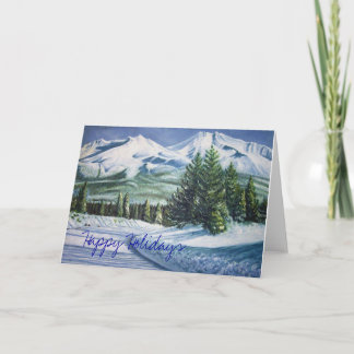 Cartes Pour Fêtes Annuelles Mountain Road, Joyeuses Fêtes