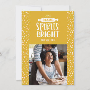 Cartes Pour Fêtes Annuelles Moutarde Vacances Baking Spiritueux Photo
