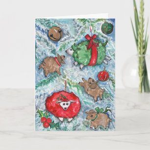 Cartes Pour Fêtes Annuelles Moutons de Noël, tout ce que je veux pour Noël c'e