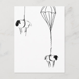 Cartes Pour Fêtes Annuelles Moutons en parachute