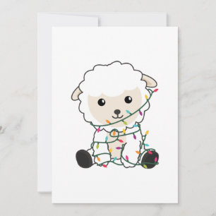 Cartes Pour Fêtes Annuelles Moutons Noël Neige Animaux d'hiver Moutons
