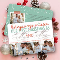 Mr. And Mrs First Christmas Photo Collage Mariage