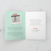 Cartes Pour Fêtes Annuelles Mr & Mrs First Christmas Mistletoes Mariage photo (Intérieur)