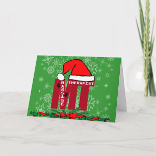 CARTES POUR FÊTES ANNUELLES MT PÈRE NOËL - MASSAGE THÉRAPEUTE CHRISTMAS PÈRE N