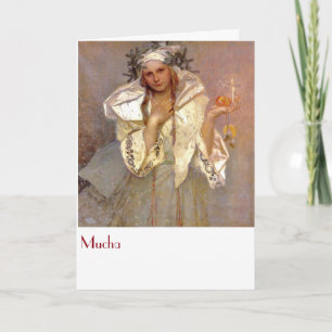 Cartes Pour Fêtes Annuelles Mucha, Christams en Amérique