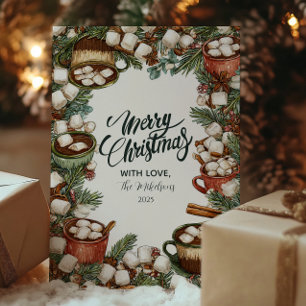 Cartes Pour Fêtes Annuelles Mug de Chocolat Chaud Cosy Joyeux Noël