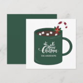 Cartes Pour Fêtes Annuelles Mug de chocolat chaud de noël (Devant / Derrière)