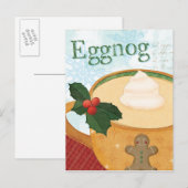 Cartes Pour Fêtes Annuelles Mug de Noël avec Eggnog (Devant / Derrière)