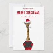 Cartes Pour Fêtes Annuelles Mugshot Guilty Giraffe Drôle Noël (Dos)
