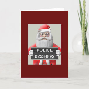 Cartes Pour Fêtes Annuelles Mugshot - Santa Claus