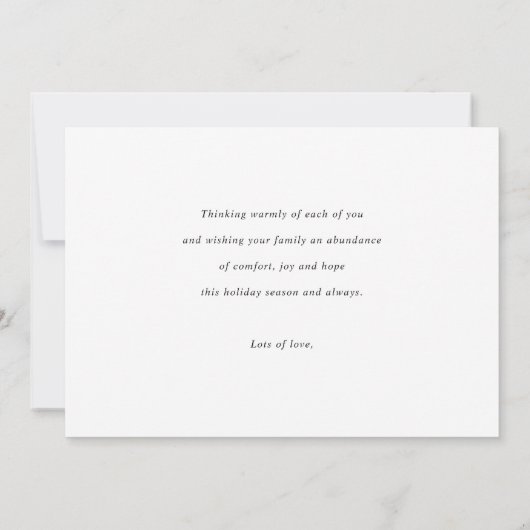 Cartes Pour Fêtes Annuelles Multi Photo Collage Simple Chic Nouveau-Marié Noël (Dos)