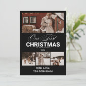 Cartes Pour Fêtes Annuelles Multi Photo Premier Noël en tant que nouveaux mari (Debout devant)