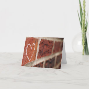 Cartes Pour Fêtes Annuelles Mur de briques Valentine