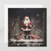 Cartes Pour Fêtes Annuelles Murale rural de Père Noël (Devant / Derrière)