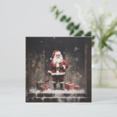 Cartes Pour Fêtes Annuelles Murale rural de Père Noël (Debout devant)