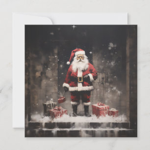 Cartes Pour Fêtes Annuelles Murale rural de Santa Claus