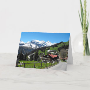 Cartes Pour Fêtes Annuelles Murren, un village alpin en Suisse