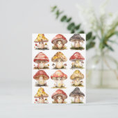 Cartes Pour Fêtes Annuelles Mushiques Whimsical (Debout devant)