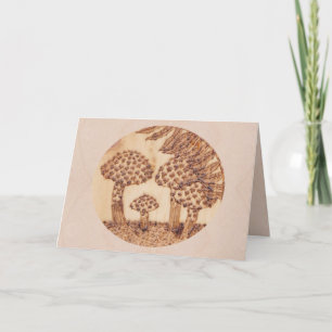 Cartes Pour Fêtes Annuelles Mushrooms Autumn Equinox Mabon Rustic Woodland