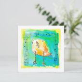 Cartes Pour Fêtes Annuelles Music Bird (Debout devant)