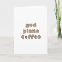 Musicien chrétien drôle de café de piano de Dieu