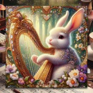 Cartes Pour Fêtes Annuelles Musique Bunny Art Nouveau Pâques
