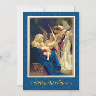 Cartes Pour Fêtes Annuelles Musique d'Anges de la Nativité Classiques "Joyeux
