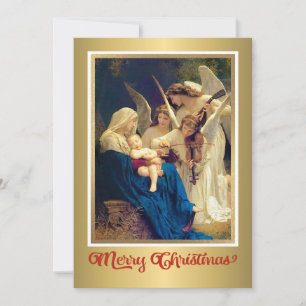 Cartes Pour Fêtes Annuelles Musique d'Anges de la Nativité Classiques "Joyeux