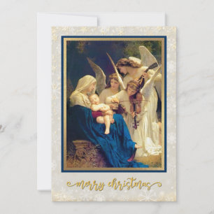 Cartes Pour Fêtes Annuelles Musique d'Anges de la Nativité Classiques "Joyeux