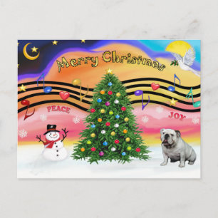 Cartes Pour Fêtes Annuelles Musique de Noël 2 - Bouledogue Anglais (9)