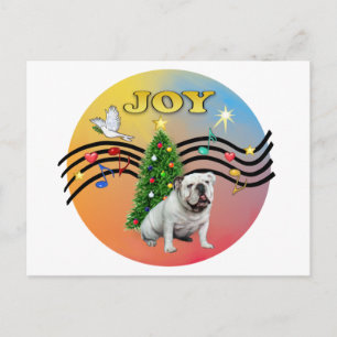 Cartes Pour Fêtes Annuelles Musique de Noël (R-Gr) - Bouledogue Anglais