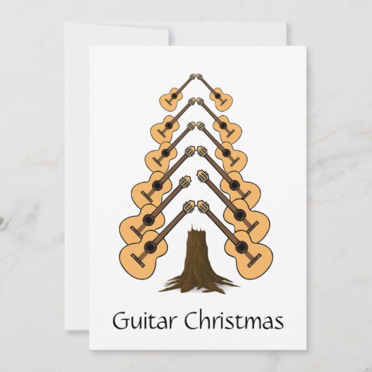 Cartes Pour Fêtes Annuelles Musique originale branchée Merry Guitare Arbre de (Devant)