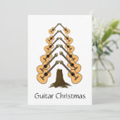 Cartes Pour Fêtes Annuelles Musique originale branchée Merry Guitare Arbre de (Debout devant)