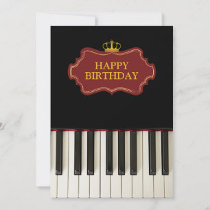 Cartes Pour Fêtes Annuelles Musique Piano Keys Joyeux anniversaire