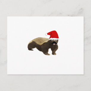 Cartes Pour Fêtes Annuelles Mustache Honey Badger Père Noël