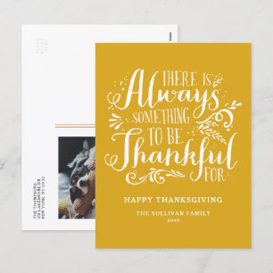 Cartes Pour Fêtes Annuelles Mustard Jaune Toujours Merci Citation Thanksgiving