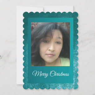 Cartes Pour Fêtes Annuelles MVB Faux Velvet Conception personnalisée Turquoise