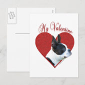 Cartes Pour Fêtes Annuelles My Boston Terrier Valentine (Devant / Derrière)