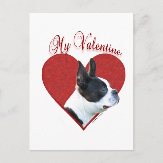 Cartes Pour Fêtes Annuelles My Boston Terrier Valentine (Devant)