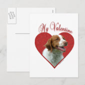 Cartes Pour Fêtes Annuelles My Brittany Spaniel Valentine (Devant / Derrière)