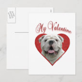 Cartes Pour Fêtes Annuelles My Bulldog Valentine (Devant / Derrière)