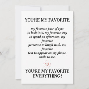 Cartes Pour Fêtes Annuelles My Everything : A Heart Card for All Occasions